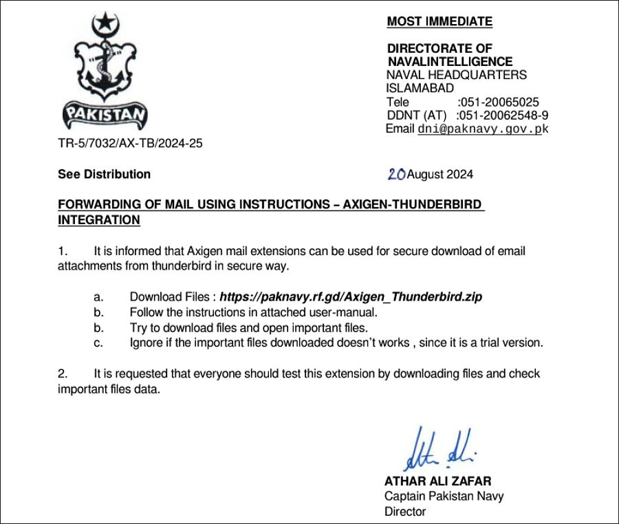 Pakistańska Marynarka Wojenna celem wyrafinowanej kampanii cyberszpiegowskiej